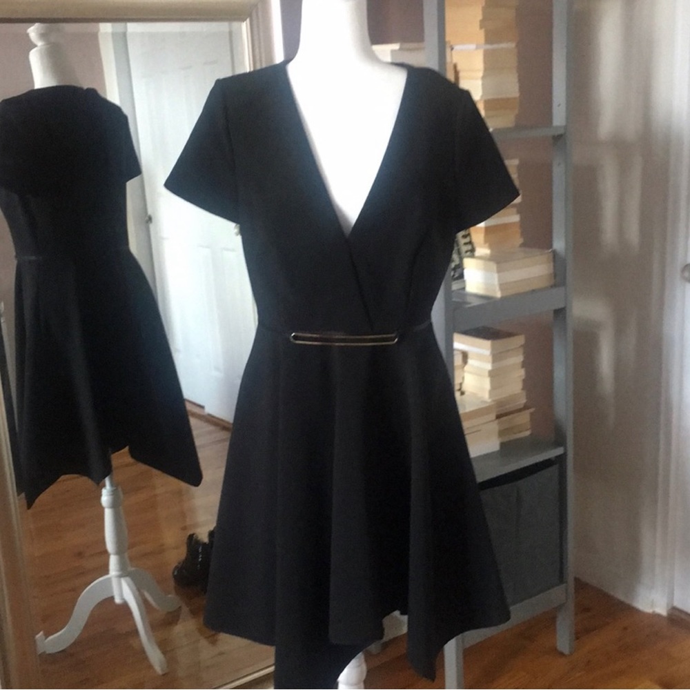 NWOT Halston Heritage Dress!!! Slimming Modern Structured Size 12 Large